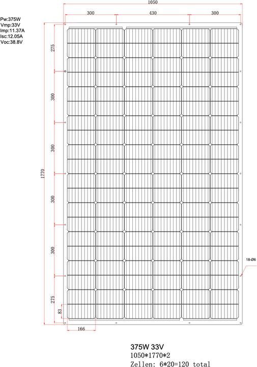 Produktbild Autosolar Solarpanel (375 W, 5 kg)