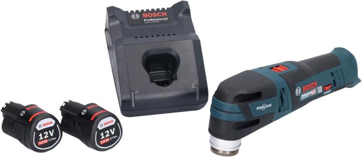 Productafbeelding Bosch Professional GOP 12V-28 Professionele Accu Multi-Cutter Starlock Brushless + 2x Accu 2.0 Ah + Lader