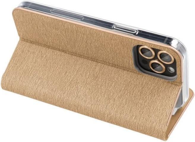 Actual product image OEM Book case LUNA Book Gold for SAMSUNG S21 FE gold (Samsung Galaxy S21 FE)