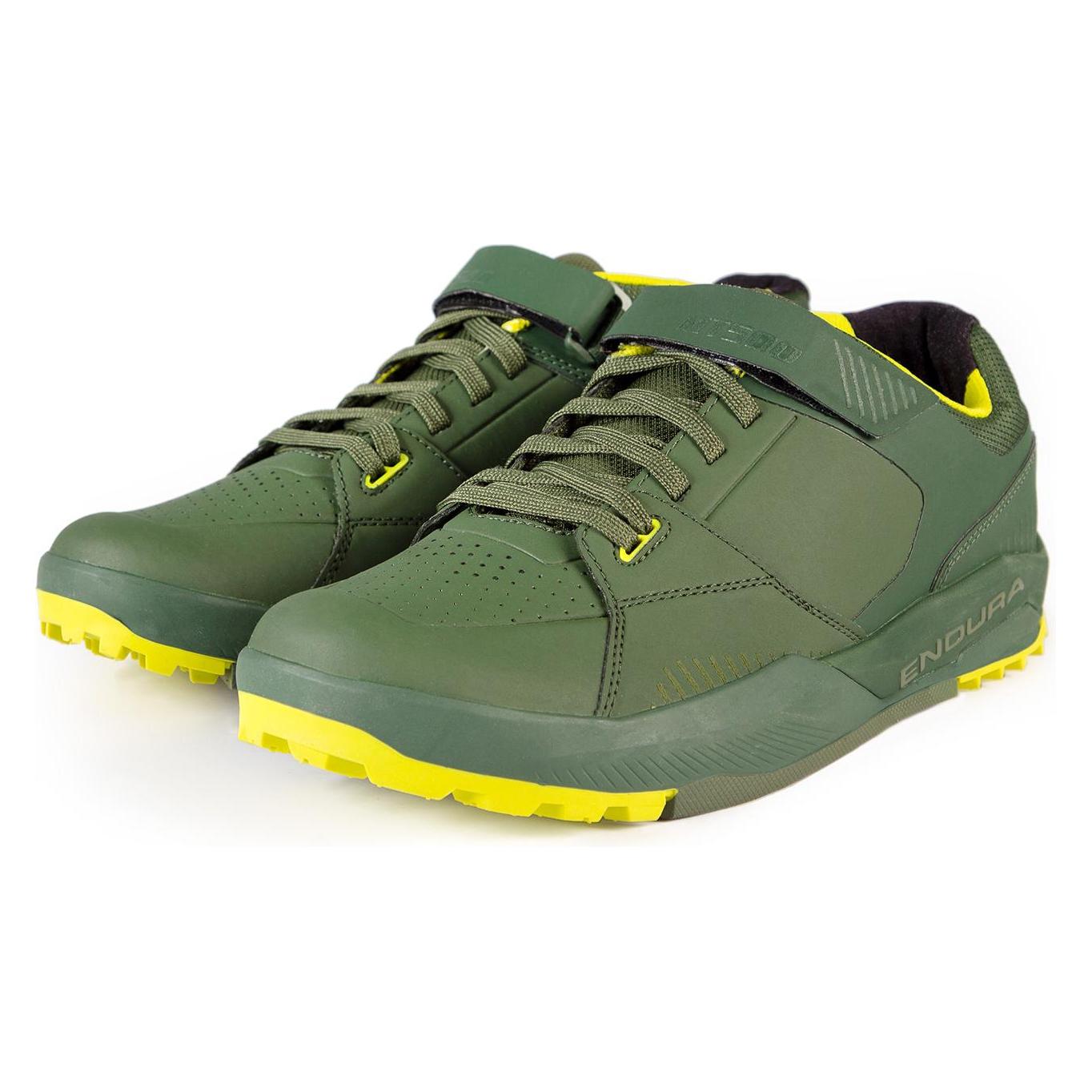 Endura, Herren, Veloschuhe, MT500 Burner Flat Schuh (45), Grün