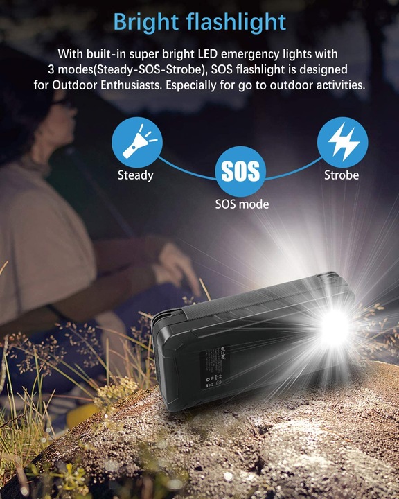 Actual product image Elzle Solar Powerbank (26800 mAh)