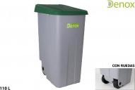 Image du produit Denox bac de recyclage 110l. tanière verte fermée (110 l)