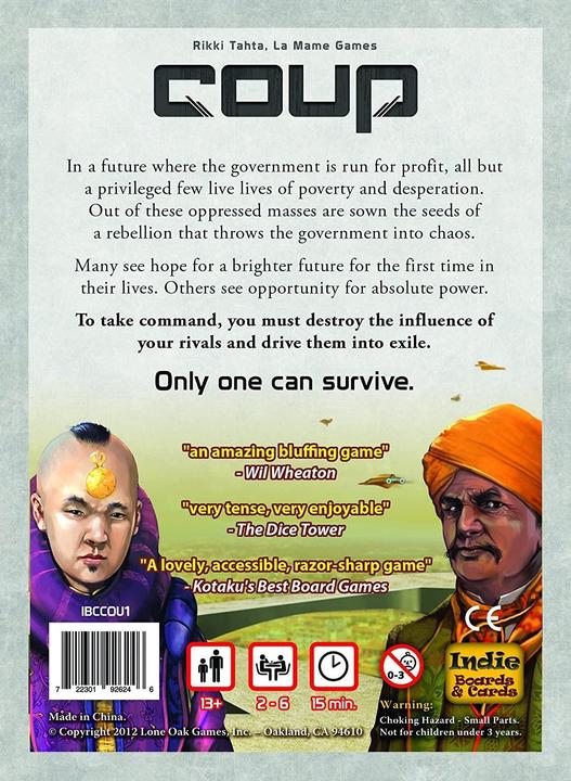 Actual product image Indie Boards & Cards Coup (English)