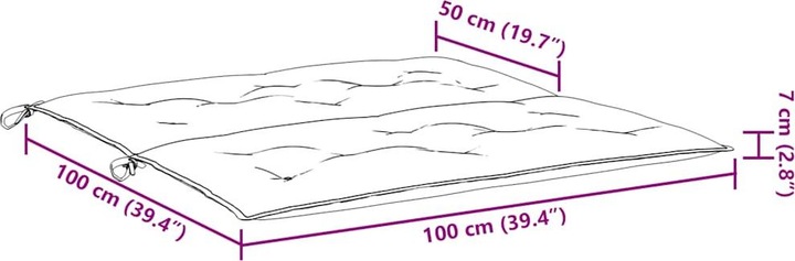 Actual product image VidaXL Henryk (100 x 50 x 7 cm)