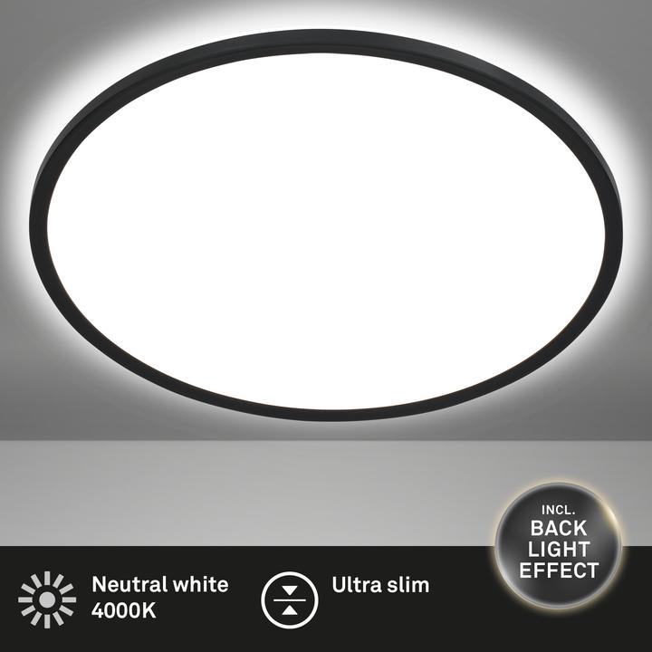 Produktbild Briloner Ultraflaches LED Panel mit LED Backlight,schwarz, 1xLED/18W (2400 lm)