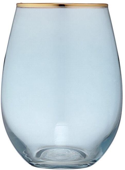 Aqua avec bord doré