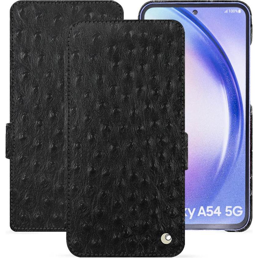 Noreve Lederschutzhülle horizontal (Samsung Galaxy A54 5G), Smartphone Hülle, Schwarz