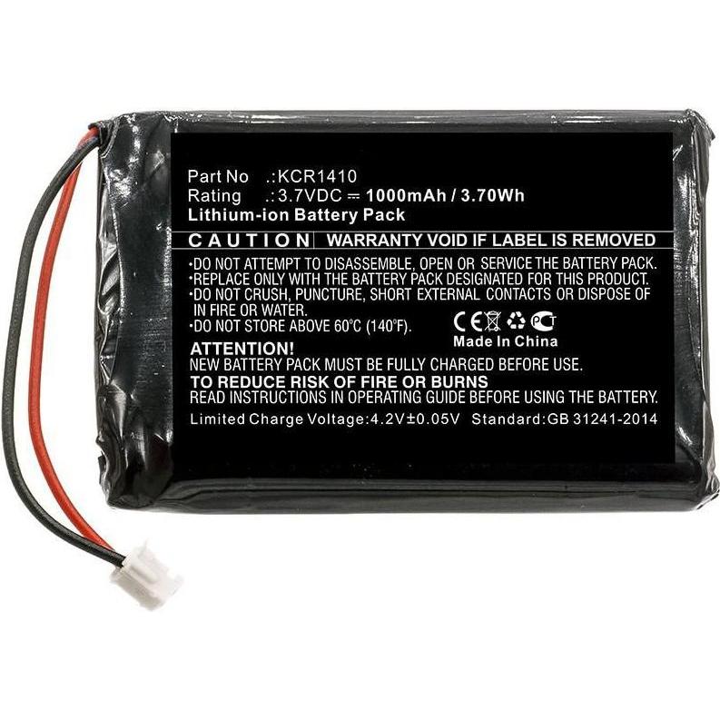 CoreParts Battery for Game Console (1 Stk., Gerätespezifisch, 1000 mAh, Akku), Akku Ladegerät