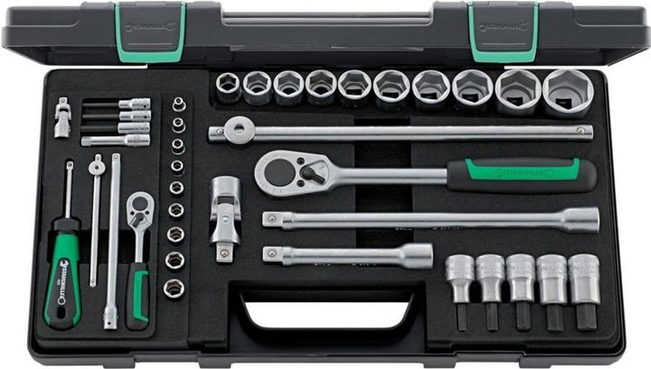 Stahlwille Socket wrench set 1/4 (6.3 mm), 1/2 (12 (10 mm, 11 mm, 12 mm, 13 mm, 14 mm, 15 mm, 16 mm, 17 mm, 18 mm, 19 mm, 20 mm, 21 mm, 22 mm, 23 mm, 24 mm, 25 mm, 26 mm, 27 mm, 28 mm, 29 mm, 30 mm, 4 mm, 5 mm, 6 mm, 7 mm, 8 mm, 9 mm)