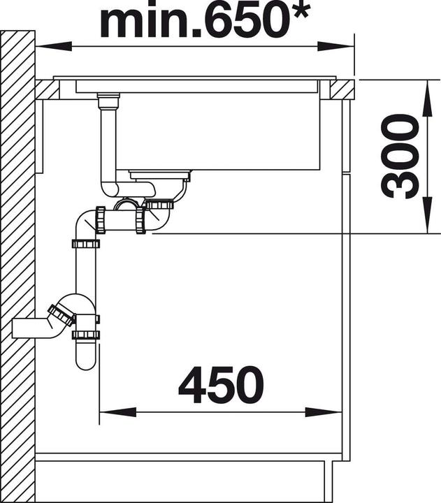 Actual product image Blanco Delta II (Fitted sink, 57.50 cm)