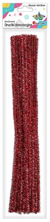 Actual product image Titanum Metallisierte Drähte 0,6x30cm, 30 Stück, rot