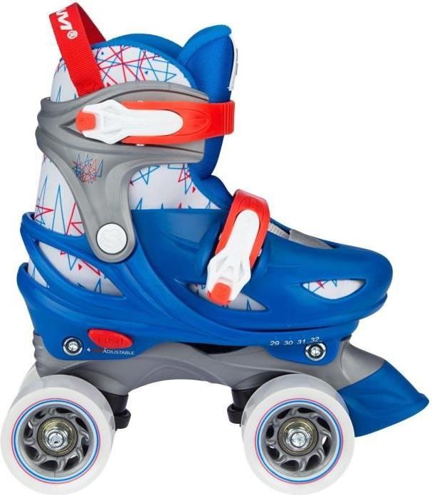 Produktbild Nijdam Rolschaatsen Verstelbaar - Geo Metricker - Blauw/Rood/Wit/Zilvergrijs - 33-36 (33, 34, 35, 36)