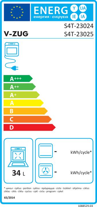 Energy Label V-ZUG 2302500004