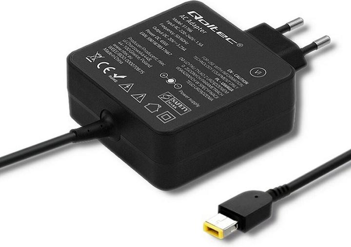 Actual product image Qoltec 51766 - Notebook - Indoor - 220 - 240 V - 50 - 60 Hz - 65 W - 20 V (65 W)