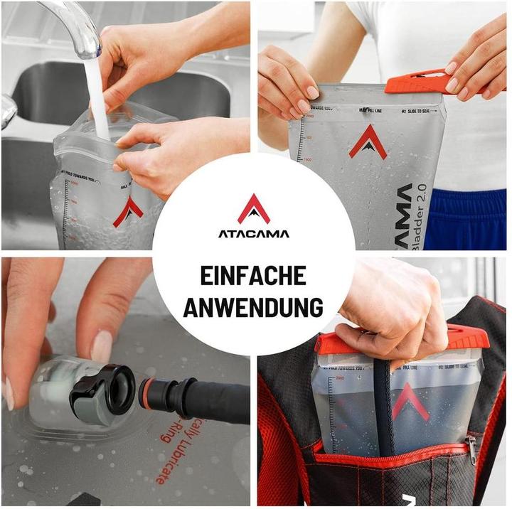 Image du produit Atacama Backpack mit Trinkblase rot (2 l)