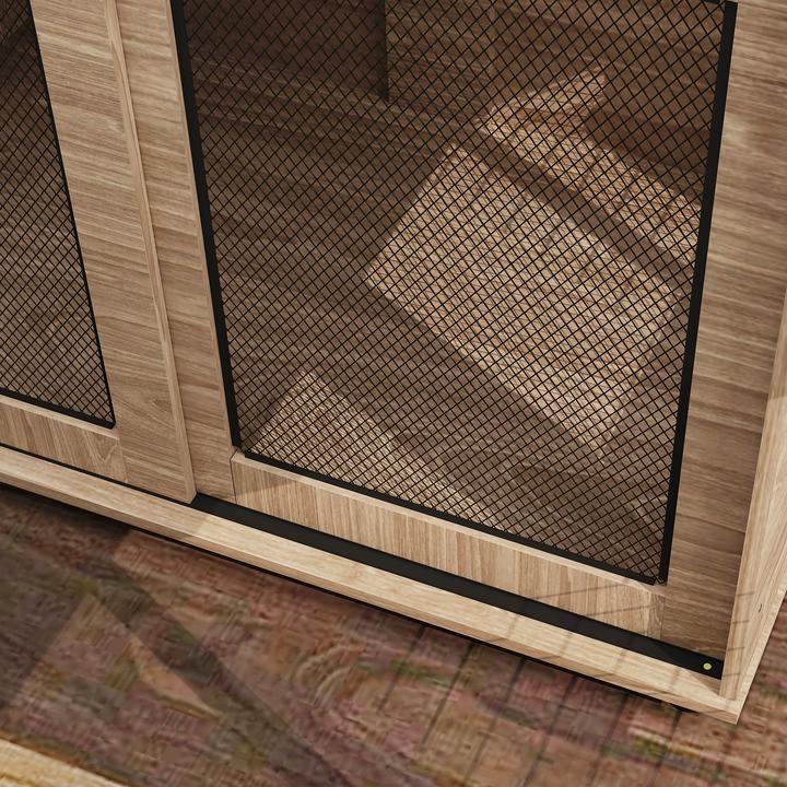 Image du produit PawHut Hundekäfig Spanplatte, Stahl Nussbaum