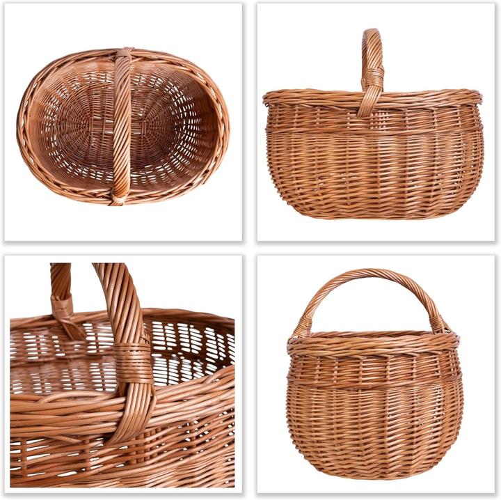 Image du produit Creative Home Grosser handgeflochtener Picknickkorb mit Henkel