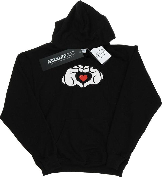 Actual product image Disney Mens Mickey Mouse Heart Hands Hoodie (4XL)