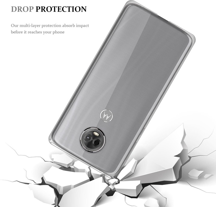 Actual product image Cadorabo TPU Ultra Slim AIR Cover (Motorola Moto E5 Plus)