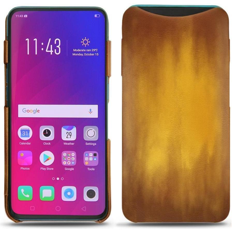 Noreve Lederschutzhülle (Oppo Find X), Smartphone Hülle, Gold