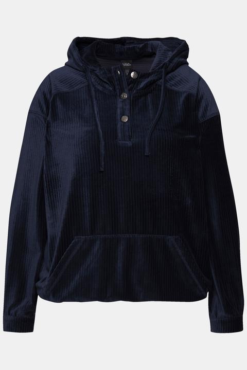 Produktbild Ulla Popken Cord-Hoodie, Oversized, Kapuze, Langarm, Gummisaum (42)