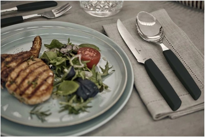 Productafbeelding Victorinox Bestekset Swiss Modern 24-delig, zwart (24 Stuk, Bestekset)
