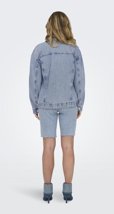 Produktbild Only Kapuze mit Kordelzug Ärmelbündchen mit Knopf Tief angesetzte Schulter Jacke Jeansjacke (XS)