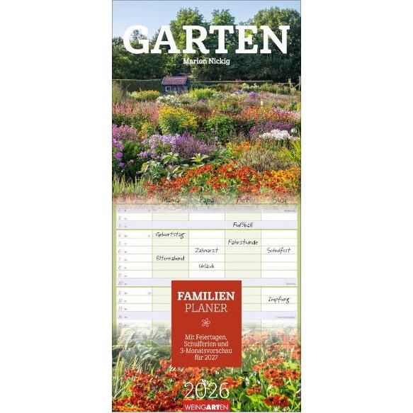 Weingarten Garten Familienplaner 2026 (22 x 48 cm) (3033600)
