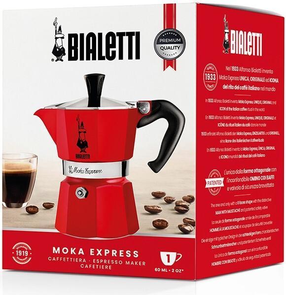 Actual product image Bialetti Moka 1 cup red (1 Cup)