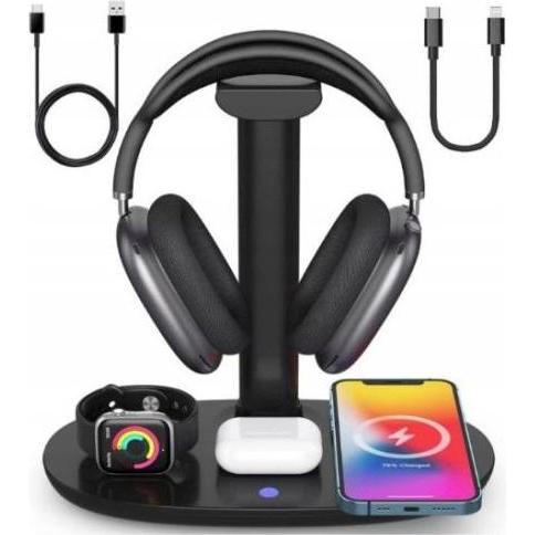 Ilike Supporto Per Caricabatterie Qi Magsafe Wireless 4In1 15W (15 W), Caricabatteria Senza Fili