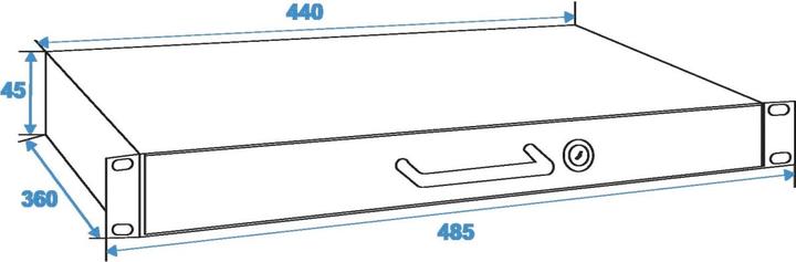 Actual product image Omnitronic 483 Rack drawer lock (Accessories)
