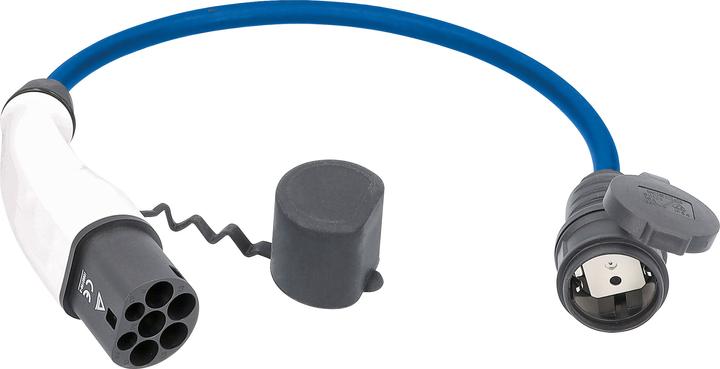 Produktbild As - Schwabe Elektroauto Adapter-Ladekabel Mode 3 Typ 2 auf Schutzkontaktstecker (Typ 2, 3.60 kW, 16 A, 0.50 m)