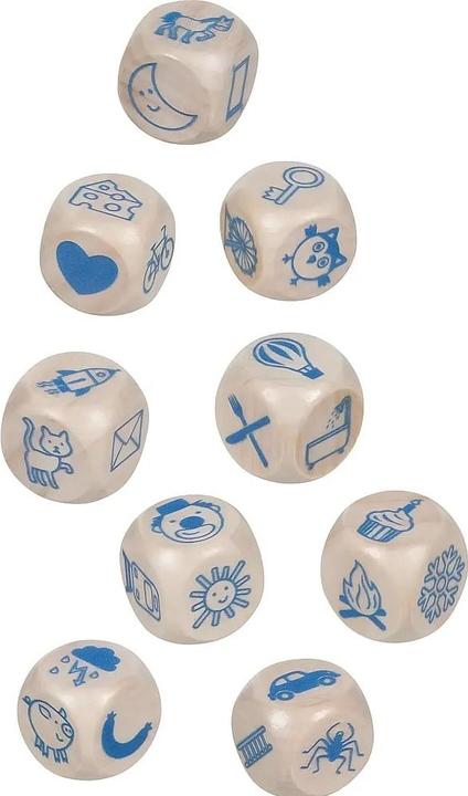 Actual product image Goki Story cube in tin can (English, French, German, Italian)