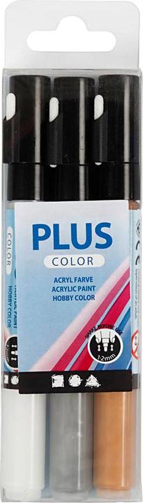 Produktbild Creativ Company Acrylmarker Plus Color 1-2 mm 3er Set, Weiss/Silber/Gold (Weiss, Silber, Gold, 2 mm, 3 x)
