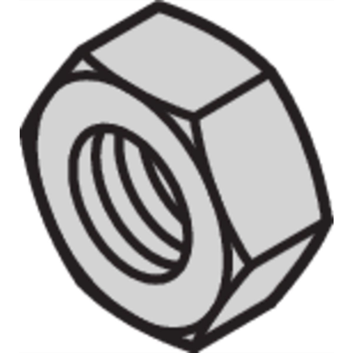 Schroff, Dadi + Rondelle, Sechskantmutter - 6KT.MUTTER M4 DIN934 100ST (21100211) (M4)