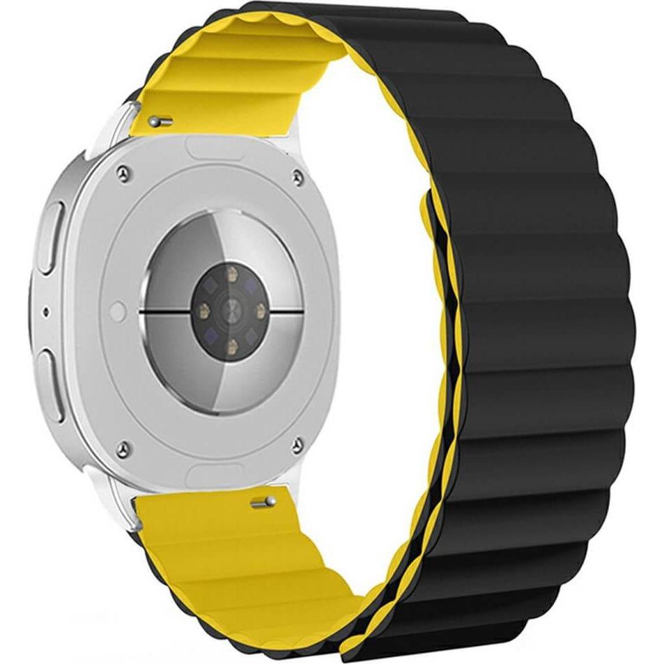 Cover-Discount Samsung Galaxy Watch 8 / Galaxy Watch 8 Classic - Silikon Ersatzband (Silicone), Cinturini per orologi, Nero, Giallo
