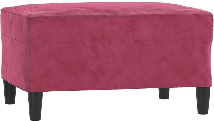 Produktbild vidaXL Sofagarnitur Kissen Sessel Sofa Couch Designsofa 3-tlg. Weinrot Samt (2-Sitzer)