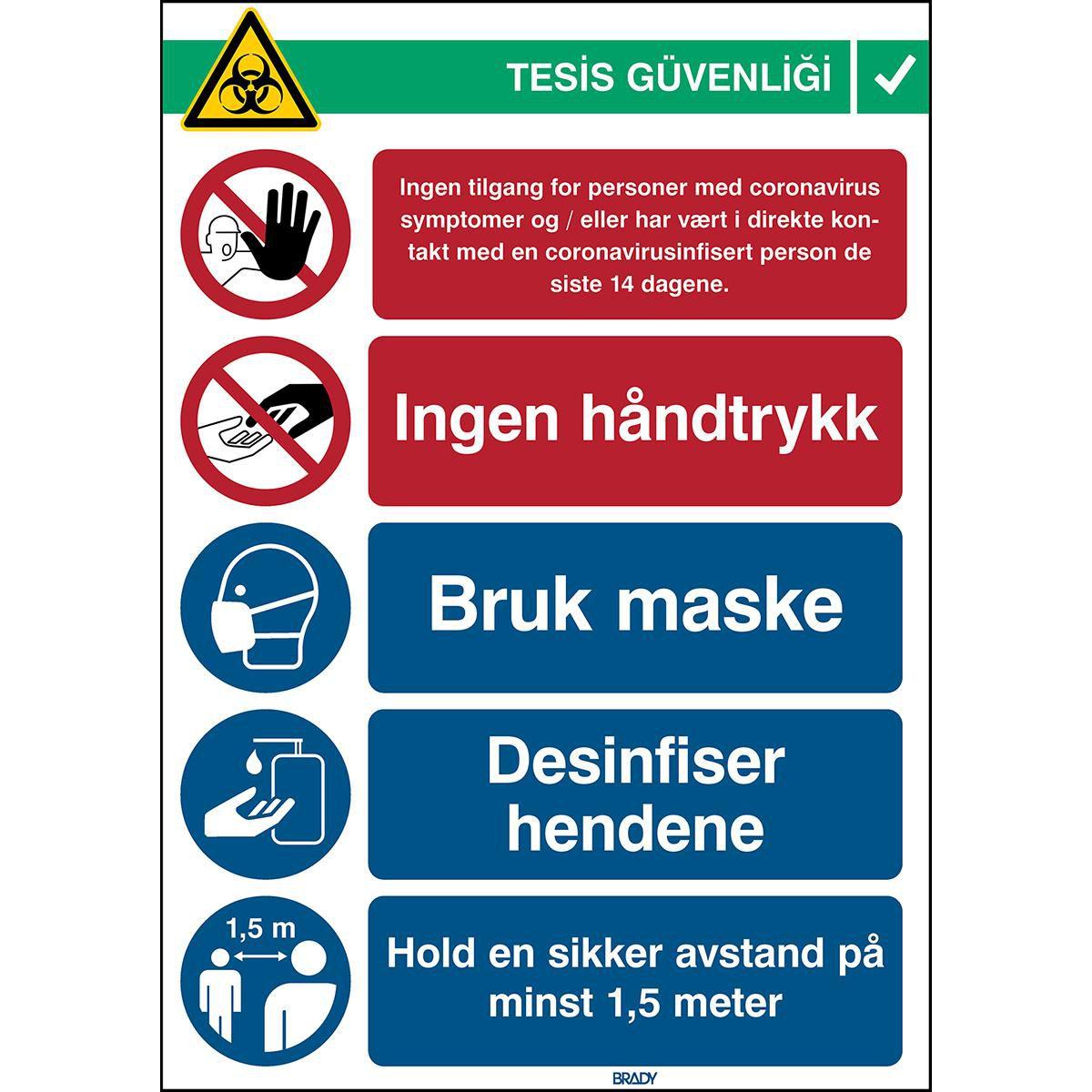 Brady, Etiketten, Safety Sign