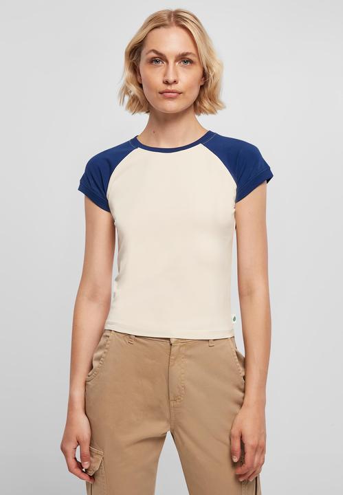 Actual product image Urban Classics Ladies Organic Stretch Short Retro Baseball Tee (XS)