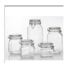 Domoletti Glass Jar In Square Shape 500ml, Einmachgläser, Transparent