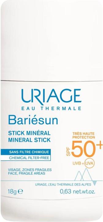 Uriage Schutz-Mineralstick für empfindliche Bereiche SPF 50+ (SPF 50+, 18 g)