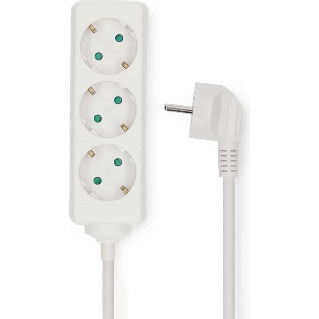 Nedis, Steckdosenleiste, Steckdosenleiste Schutzkontakt / Typ F (CEE 7/7) 3-Wege 5.00 m 3680 W 16 A Art der (3 x, CEE 7/...