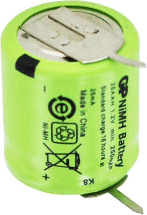 Actual product image GP Batteries Akku Sanyo N-110AA, 1/3 AA Mignon mit 1-er Print Kontakten (1/3 AA, 110 mAh)
