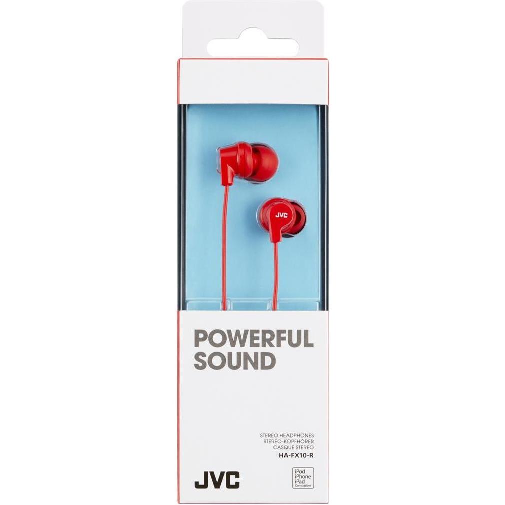 Thumbnail - JVC HA-FX10-R-E Im Ohr (Kabelgebunden), Kopfhörer, Rot