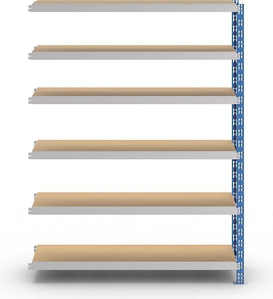 Actual product image eurokraft basic Wide span boltless shelf unit with chipboard shelves, depth 400 mm, extension