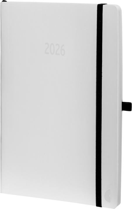 Chronoplan CHRONOPLA Chronobook Black&White 2026 50936Z.26 1W/2S weiss SC A5 (A5, Deutsch)
