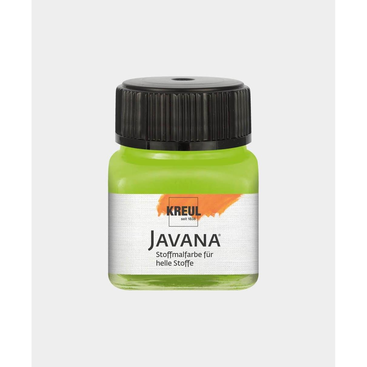 Kreul, Künstlerfarbe + Bastelfarbe, Javana Stoffmalfarbe für helle Stoffe, 20 ml (Maigrün, 20 ml)