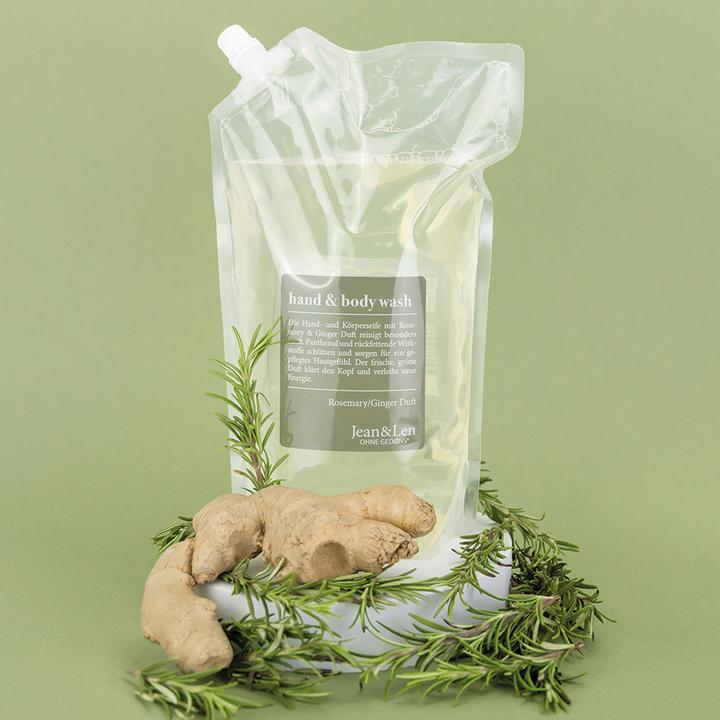 Produktbild Jean & Len Rosemary und Ginger (Flüssigseife, Handseife Nachfüllpackung, 1500 ml)