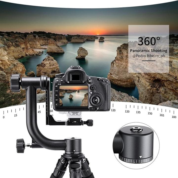 Actual product image K&F Concept Panoramic 360° Tripod Head with Quick Release, 20kg Load, Leveling, Smooth Movement (Panorama head)