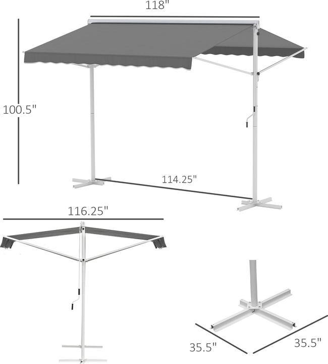 Actual product image Outsunny Awning (2.94 m)